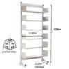 Estante Biblioteca de PAREDE com 06 Bandejas - 1,98x0,92x0,30m - NOBRE - 11108 . - Image 2