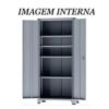 Armário de Aço c/ 02 portas - PA 90 - 1,98x0,90x0,40m - CHAPA # 26  - AMAPA - 12112 - Image 3