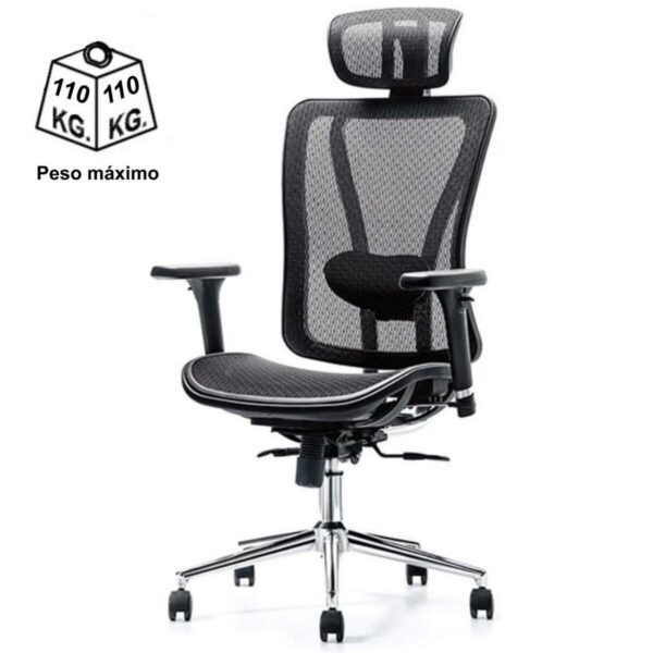 Poltrona Presidente TELA MK - 4000 - Cor Preta - MAKKON - 30013