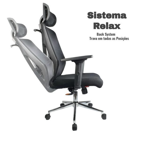 Cadeira Presidente Tela MK-4010 - MAKKON - COR PRETO - 30029 - Image 2