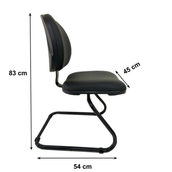 Cadeira Executiva LISA  Base em "S" - Cor Preta - PMD - 31013 - Image 2