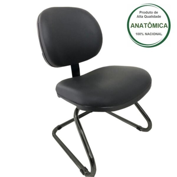 Cadeira Executiva LISA  Base em "S" - Cor Preta - PMD - 31013