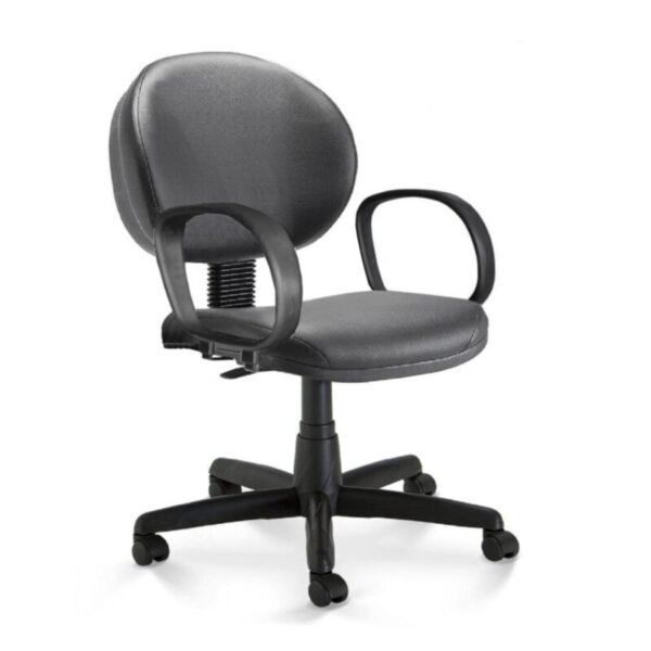 Cadeira Executiva PLUS LISA c/ Braço Corsa - COR PRETO - PLAXMETAL - 32966