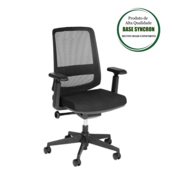 Cadeira Presidente Tela Tune S/ Encosto de Cabeça - AVANTTI - 32991