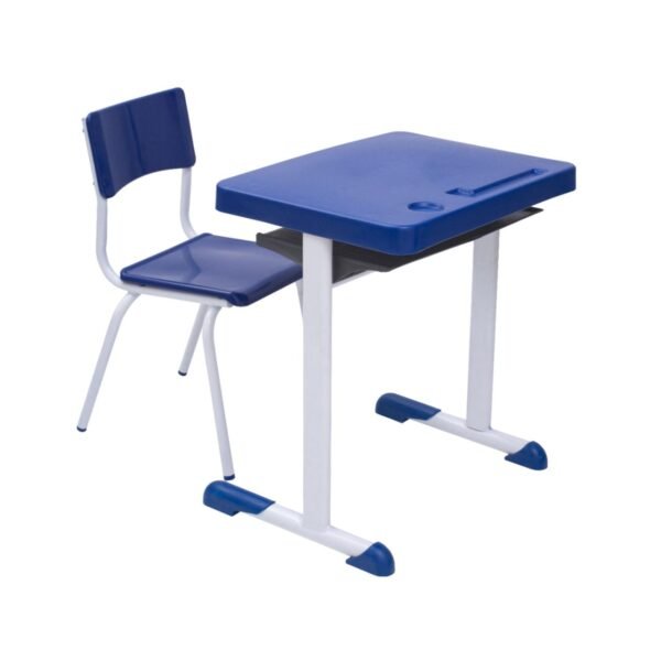 Kit Escolar Individual  AZUL – (Mesa e Cadeira) – JUVENIL 06 a 09 Anos – REALPLAST - 40999 - Image 2
