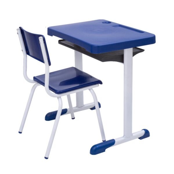 Kit Escolar Individual  AZUL – (Mesa e Cadeira) – JUVENIL 06 a 09 Anos – REALPLAST - 40999 - Image 3