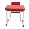 Kit Escolar Individual  – (Mesa e Cadeira) – JUVENIL 06 a 09 Anos – REALPLAST - COR VERMELHO - 41082 - Image 2