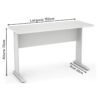 Mesa Escritório 1,52x0,62m - S/ Gavetas - PANDIN - CINZA/CINZA - 43081 - Image 2