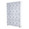 Armário Roupeiro de Aço c/ 16 Portas PEQUENAS - 1,95x1,25x0,40m - SA - CZ/CZ - 14000