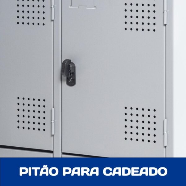 Armário Roupeiro de Aço c/ 16 Portas PEQUENAS - 1,95x1,25x0,40m - SA - CZ/CZ - 14000 - Image 2