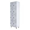 Armário Roupeiro de Aço c/ 08 Portas PEQUENAS - 1,95x0,62x0,40m - SA - CZ/CZ - 14002