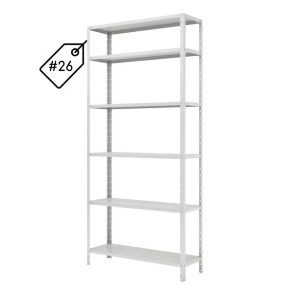 Estante de Aço com 06 Bandejas 27 cm (# 26/20) - 1,98x0,92x0,27m - W3 - 16002