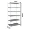 Estante de Aço com 06 Bandejas 60 cm (22/18) - 1,98x0,92x0,60m - Cinza - SA - 16016 - Image 3