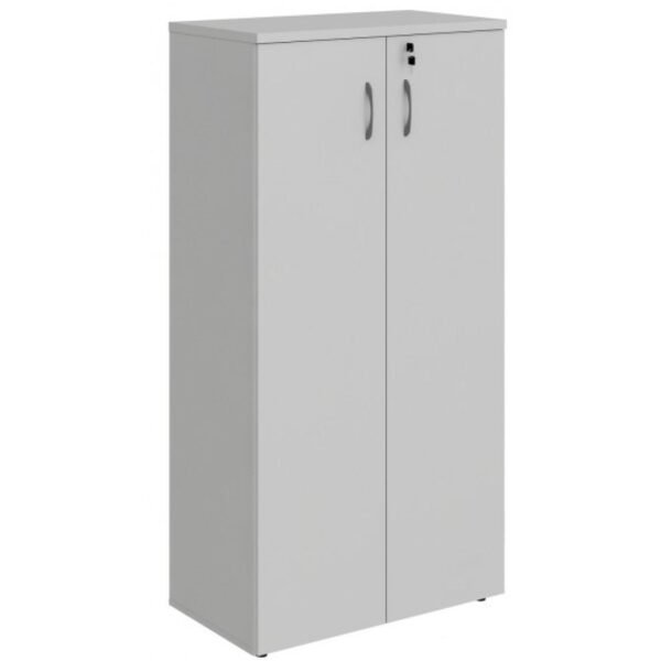Armário Alto Fechado com 02 Portas - 1,59X0,80X0,42m - New City  -  CINZA/CINZA - 21209.
