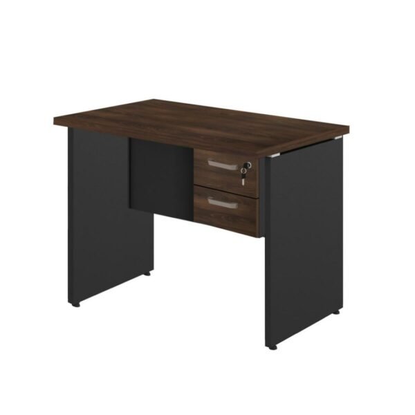 Mesa Escritório 1,20x0,60m - C/ 02 Gavetas - WORKSTART - MARSALA / PRETO - 23471