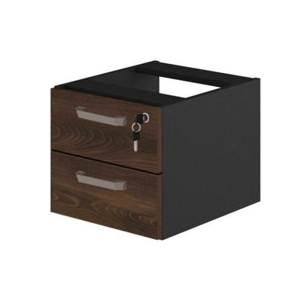 Mesa Escritório 1,50x0,60m - C/ 02 Gavetas - WORKSTART - MARSALA / PRETO - 23473 - Image 3