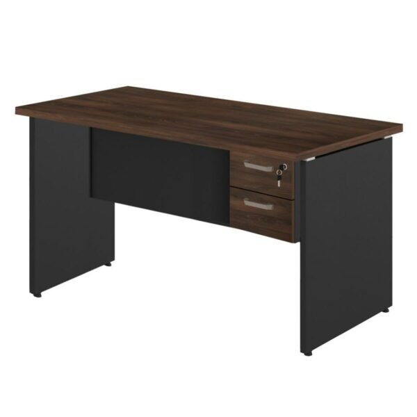 Mesa Escritório 1,70x0,60m - C/ 02 Gavetas - WORKSTART - MARSALA / PRETO - 23475