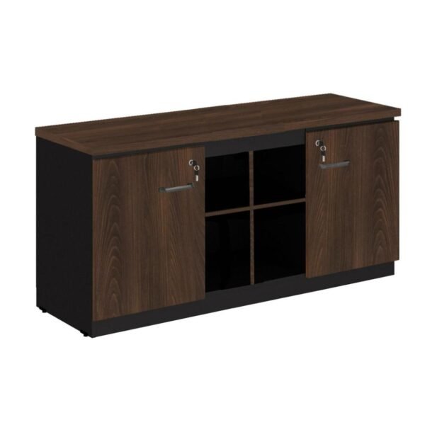Armário Baixo GOLD Credenza - 1,60x0,72x0,45m  - WORKYARIS - MARSALA/PRETO - 23501
