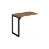 Mesa Auxiliar simples com PÉ QUADRO 0,90m - WORKSTART - NOGAL SEVILHA / PRETO - 24419 - Image 4