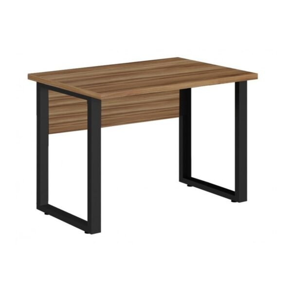 Mesa Escritório PÉ QUADRO - 1,20x0,60m - S/ Gavetas - NOGAL SEVILHA/PRETO - 24469