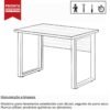 Mesa Escritório PÉ QUADRO - 1,20x0,60m - C/ Gavetas - NOGAL SEVILHA/PRETO - 24471 - Image 2