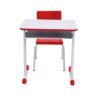 Kit Escolar Individual VERMELHO – (Mesa e Cadeira) – INFANTIL – MADEIRA - COR VERMELHO - 40086 - Image 3