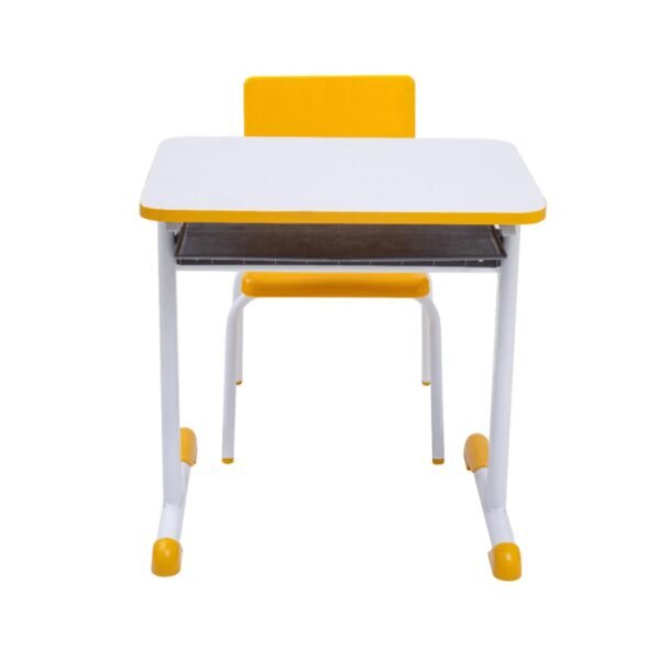 Kit Escolar Individual AMARELO – (Mesa e Cadeira) – INFANTIL – MADEIRA - COR AMARELO - 40088 - Image 3