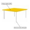 Conjunto Quadrado c/ 04 Cadeiras COR AMARELO – TAMPO PLÁSTICO – 02 a 06 Anos – INFANTIL – 44002 - Image 2