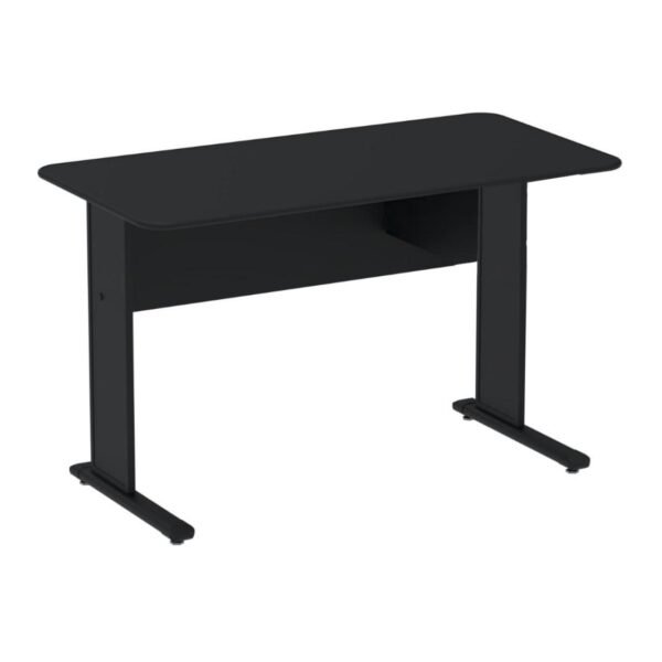 Mesa Escritório 1,50x0,60m s/ Gavetas - Cor Preto - PANDIN - 44092