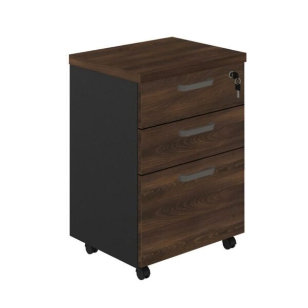 Gaveteiro Volante 03 Gav - 0,67x0,46x0,40m - WORKSTART - MARSALA/PRETO - 51012