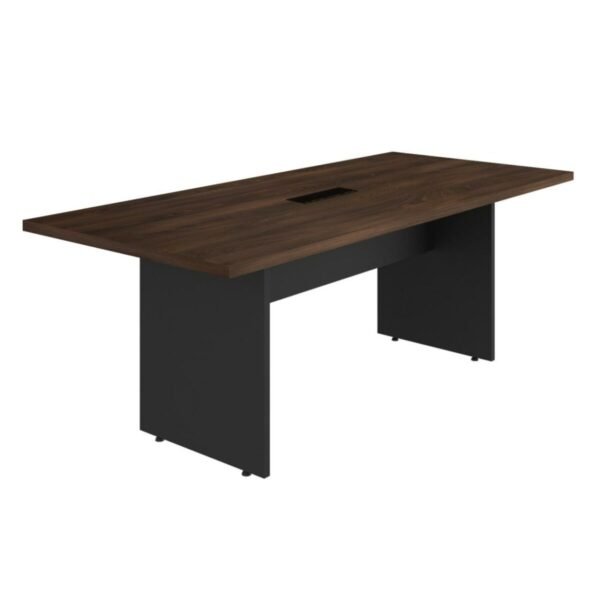 Mesa de Reunião Retangular 2,00x0,90m - C/ Caixa de Tomadas - WORKSTART - MARSALA / PRETO - 51015