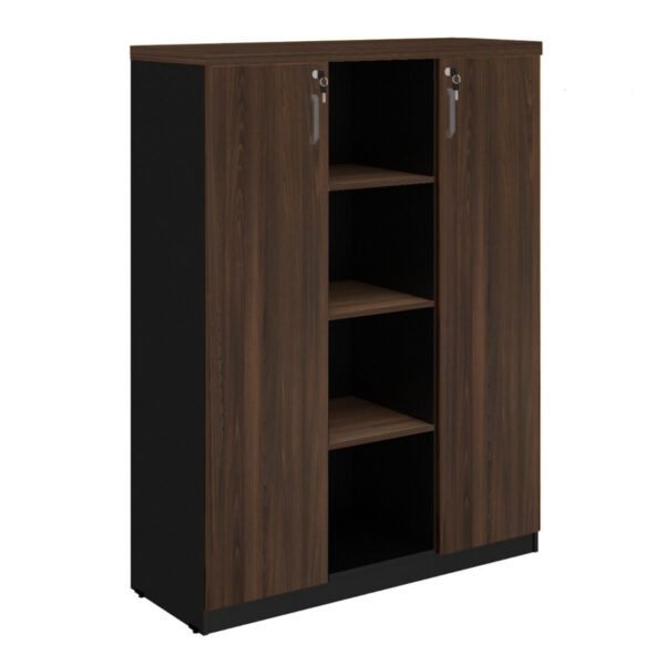 Armário Alto Credenza com Nicho - 1,60x1,20x0,45m - WORKSTART - MARSALA/PRETO - 51018